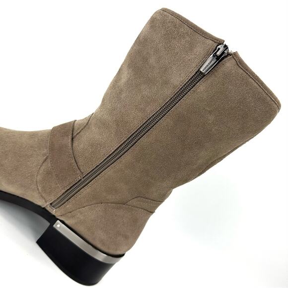Vince Camuto Whyla Tan Moto Boot Size 9 Suede Block Heel Mid-Calf Bootie - Picture 14 of 15